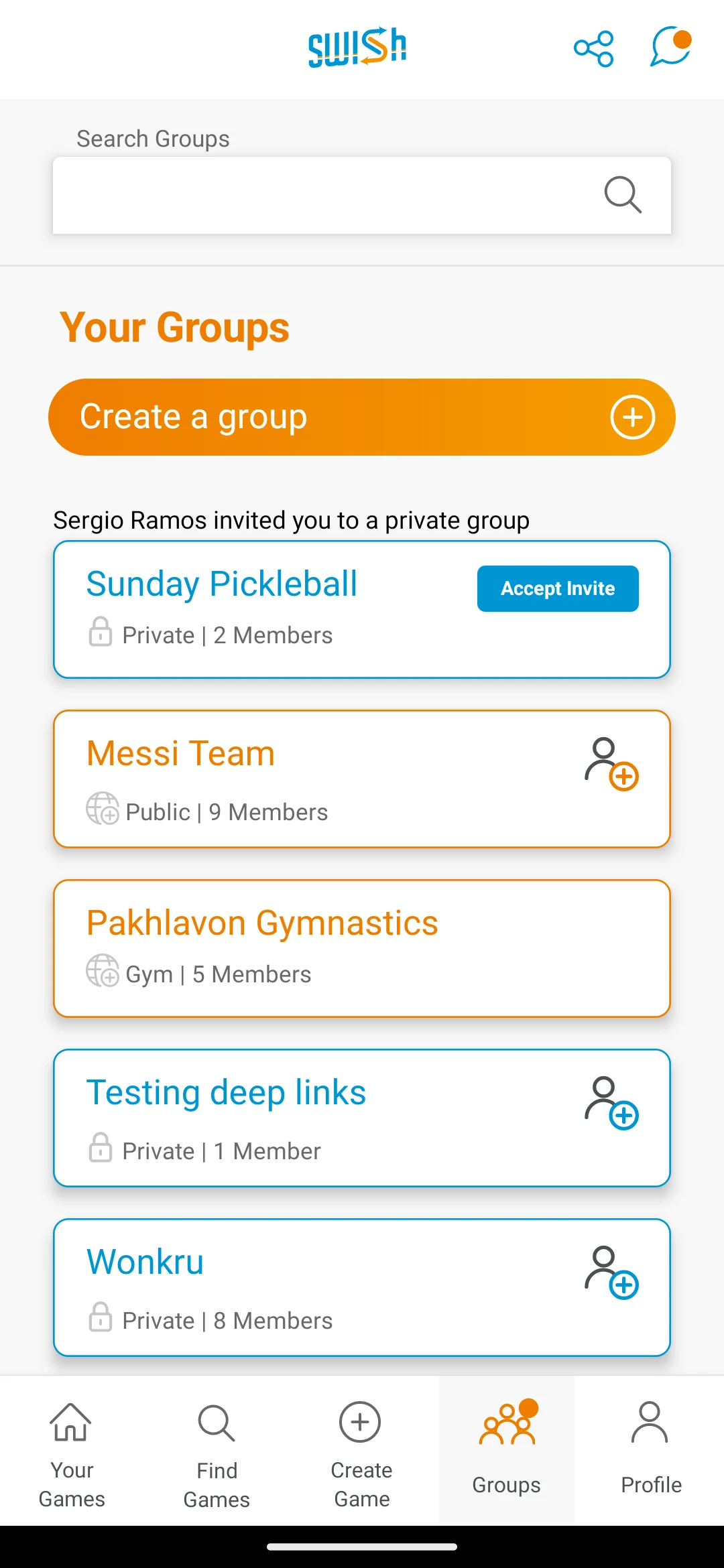 Swish Sports screenshot