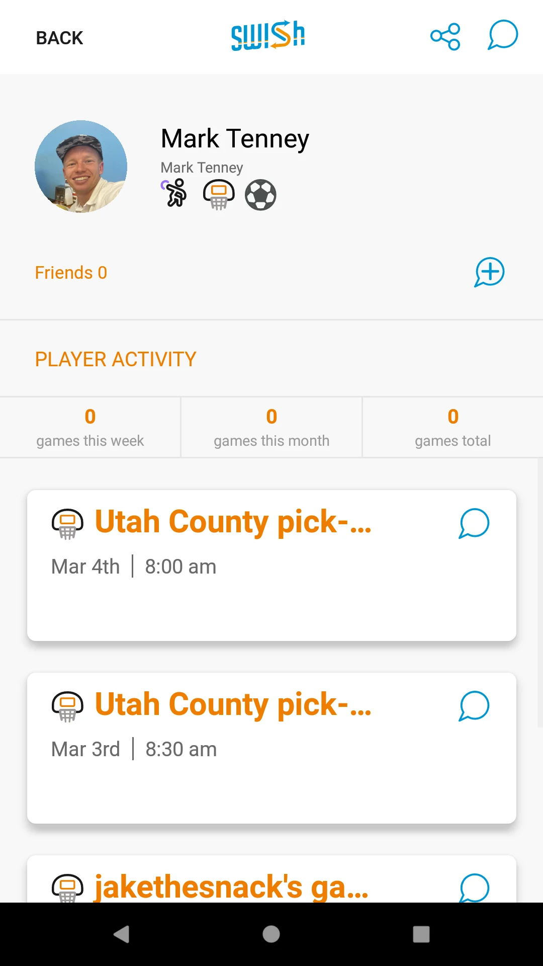 Swish Sports screenshot
